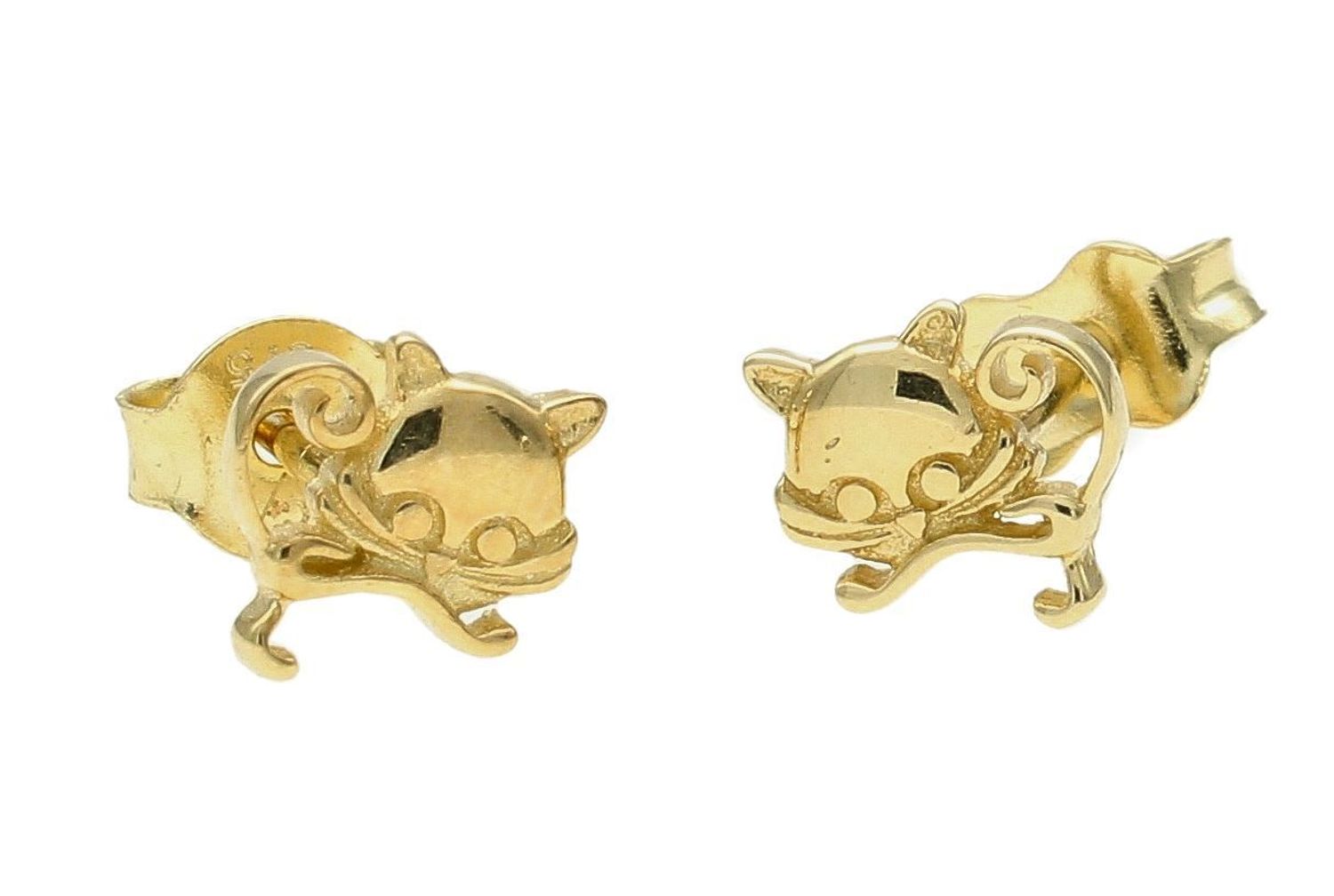 Złote kolczyki damskie 375 wkrętki kotki KL 7507 375 (2).jpg